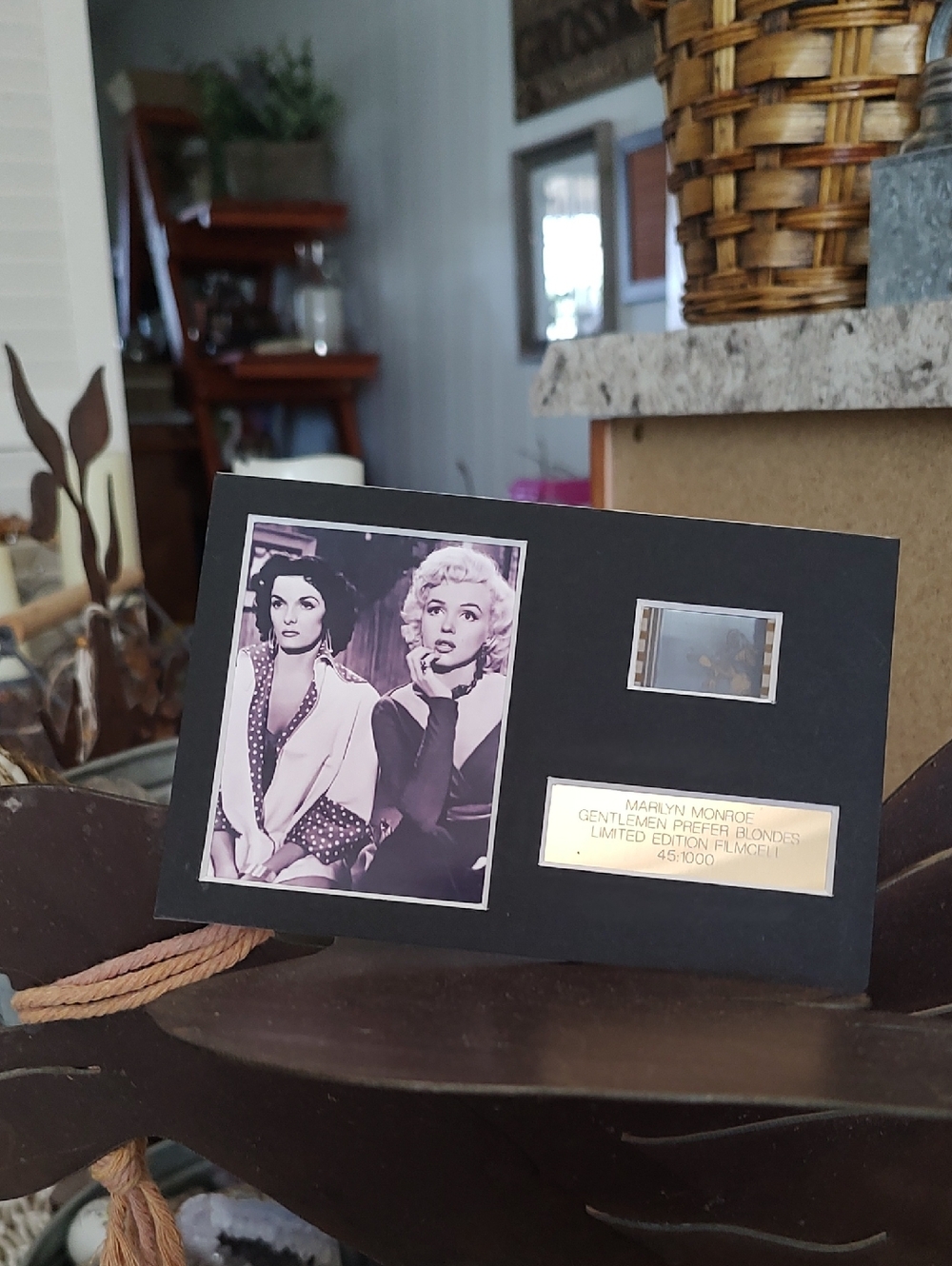 Marilyn Monroe Framed Film Cell Display - Black & Silver